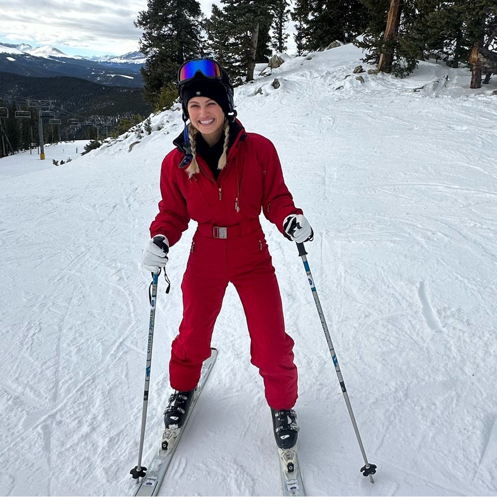 Red Vintage Ski Suit